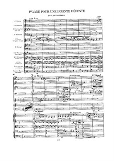 Pavane pour une infante défunte (Pavane for a Dead Princess), M.19: partitura completa by Maurice Ravel