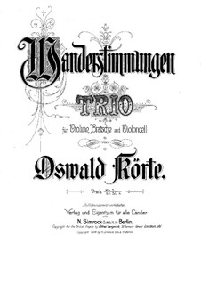 String Trio 'Wanderstimmungen': partitura completa by Oswald Körte