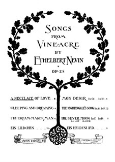 Songs from Vineacre, Op.28: No.1 A Necklace of Love by Ethelbert Woodbridge Nevin