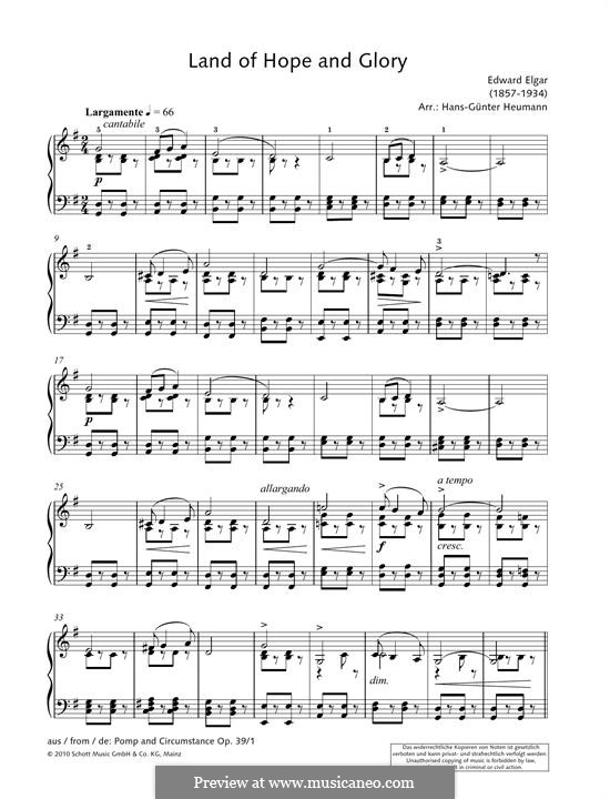 Pomp and Circumstance: Para Piano by Edward Elgar