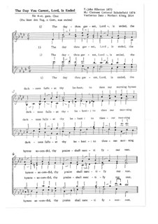 The Day You Gavest, Lord, Is Ended für gem. Chor: The Day You Gavest, Lord, Is Ended für gem. Chor, Op.16.3 by John Lodge Ellerton