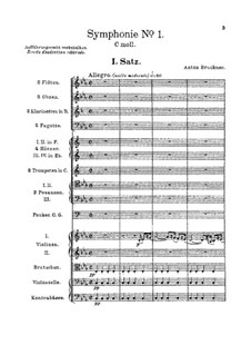 Symphony No.1 in C Minor, WAB 101: partitura completa by Anton Bruckner