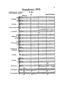 Symphony No.5 in B Flat Major, WAB 105: partitura completa by Anton Bruckner