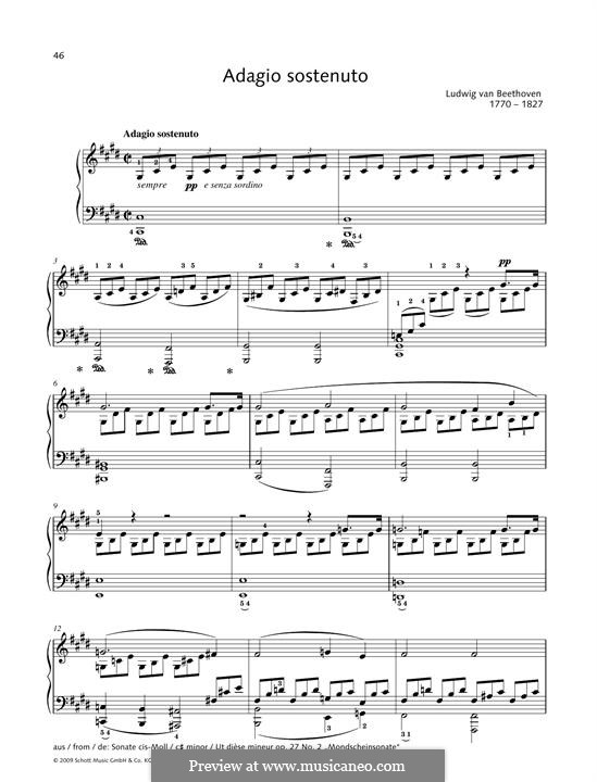 Movement I: para um único musico (Editado por H. Bulow) by Ludwig van Beethoven