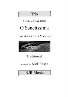 O Sanctissima (Oh, How Joyfully): para trio de pianos by folklore