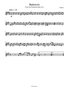 Badinerie: For wind quartet by Johann Sebastian Bach