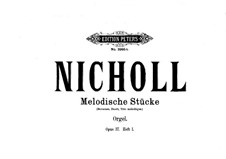 Six Melodic Pieces for Organ, Op.37: Peças No.1-2 by Horace Wadham Nicholl