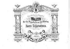 Two Waltzes, Op.44: para piano de quadro mãos by Xaver Scharwenka
