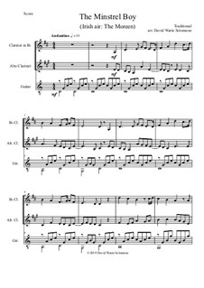 The Minstrel Boy (The Moreen): For B flat and Alto clarinets and guitar by folklore