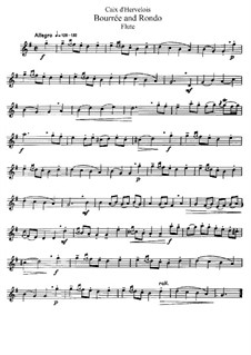 Bourrée and Rondo: Arranjos para flauta e piano - Parte solo by Louis de Caix d'Hervelois