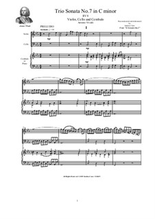 Trio Sonata No.7 in C major for Violin, Cello and Cembalo (or Piano), RV 8 Op.2: Trio Sonata No.7 in C major for Violin, Cello and Cembalo (or Piano) by Antonio Vivaldi