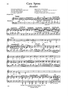 Cara Sposa: Low voice by Georg Friedrich Händel