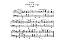 No.7 in A Major: Para Piano by Frédéric Chopin