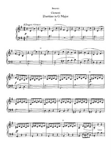 Pieces for Piano Four Hands, WoO 25: Pieces for Piano Four Hands by Muzio Clementi