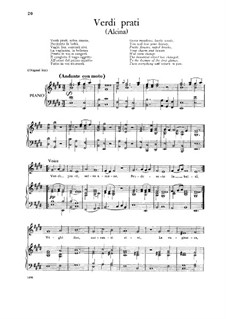 Alcina, HWV 34: Verdi prati, Low Voice by Georg Friedrich Händel