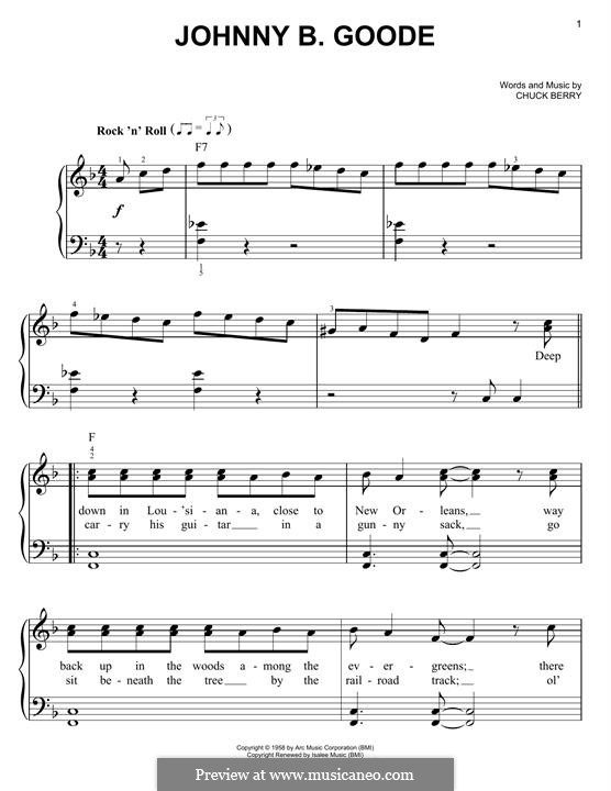Johnny B. Goode: Para Piano by Chuck Berry