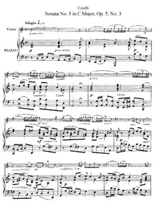 Sonata No.3: arranjo para violino e piano by Arcangelo Corelli