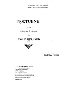 Nocturne for Piano and Orchestra, Op.51: Nocturne for Piano and Orchestra by Émile Bernard