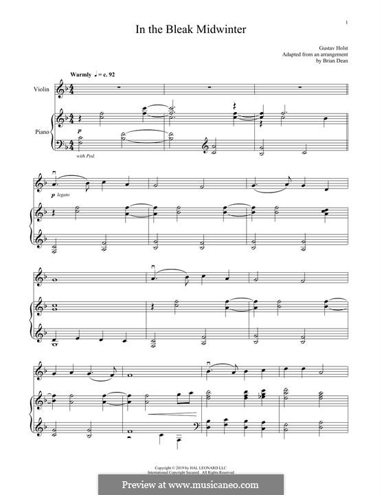 Instrumental version: para violino by Gustav Holst