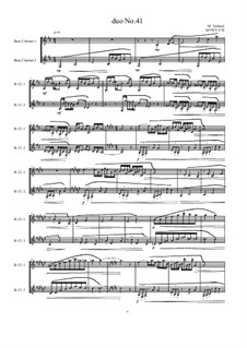 Duos for 2 Bass clarinet, Volume 2: Duo No.41, MVWV 978 by Maurice Verheul