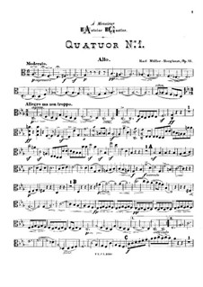 String Quartet No.1 in C Major, Op.11: parte viola by Karl Müller-Berghaus