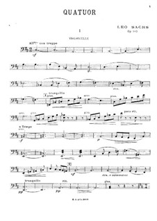 String Quartet in D Major, Op.143: parte violoncelo by Léo Sachs