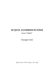 Celeste Aida: For tenor and piano by Giuseppe Verdi