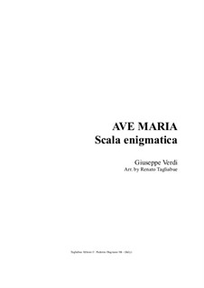 Ave Maria - Scala enigmatica: para quarteto de bronze by Giuseppe Verdi