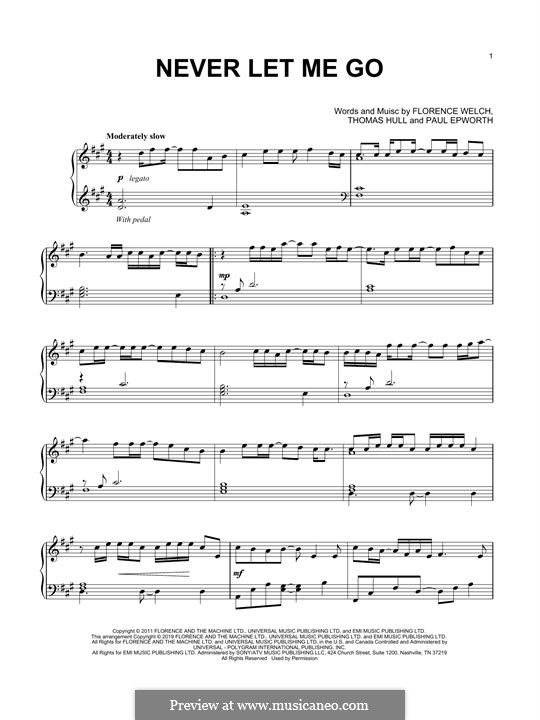 Never Let Me Go (Florence and The Machine) por F. Welch, P. Epworth, T ...
