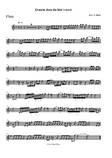 O mein Jesu du bist's wert: para flauta e piano by Henriette Maria Luise von Hayn