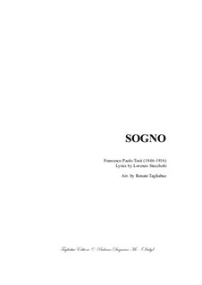 Sogno: For soprano (or tenor) and piano by Francesco Paolo Tosti