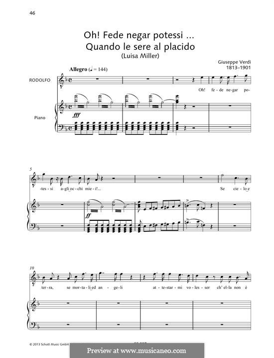 Luisa Miller: Quando le sere al placido by Giuseppe Verdi