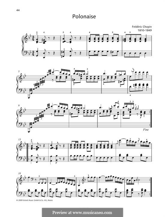 Polonaise in G Minor, B.1 KK IIa/1: Para Piano by Frédéric Chopin