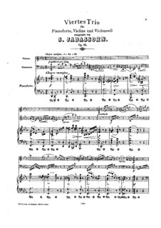 Piano Trio No.4 in C Minor, Op.85: Partitura completa by Salomon Jadassohn