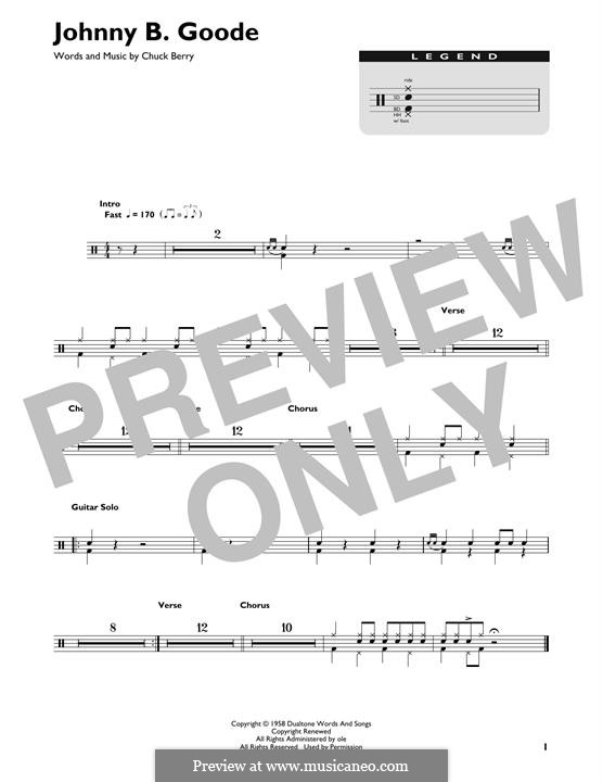 Johnny B. Goode: Drum set by Chuck Berry