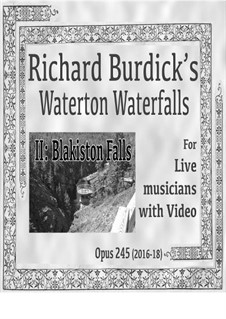 Waterton Waterfalls, Op.245: II. Blakeston Falls for English horn, horn, harp, cello and videotape by Richard Burdick