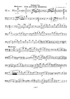 Fragments: No.9, 10, for violin, cello and piano four hands – cello part by Richard Wagner