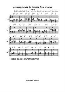 Left-hand Voicings II V I Chords Cycle of fifths: A position 3rd in bass to start by Robin Thomson