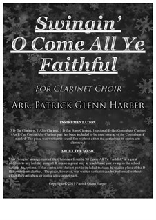 Swingin' O Come All Ye Faithful: For clarinet choir by folklore