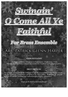 Swingin' O Come All Ye Faithful: For brass ensemble by folklore