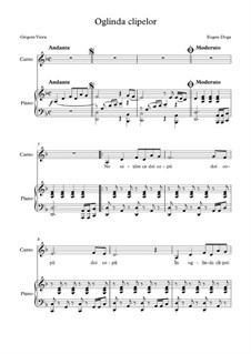 Oglinda clipelor: Para vocais e piano by Eugen Doga