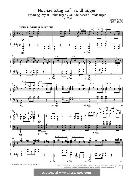 Lyric Pieces, Op.65: No.6 Wedding Day at Troldhaugen by Edvard Grieg