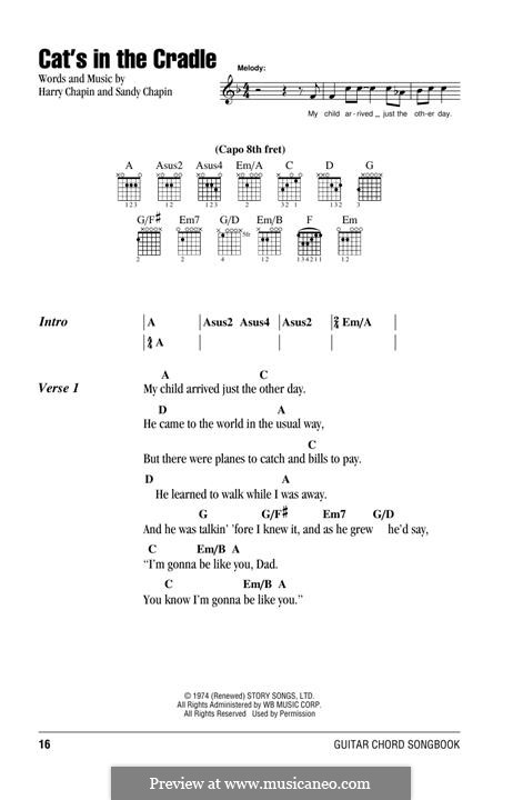 Cat's in the Cradle: Letras e Acordes by Harry Chapin, Sandy Chapin