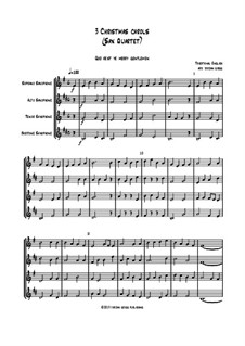 3 Christmas Carols: para quarteto de saxofone by folklore