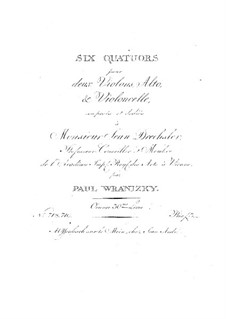 Six String Quartets, Op.30: Quartetos No 1-3 by Paul Wranitzky