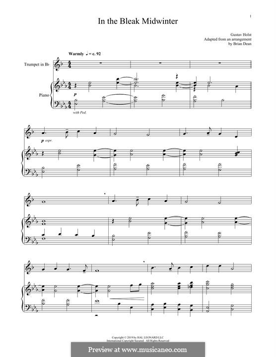 Instrumental version: para trompeta e piano by Gustav Holst