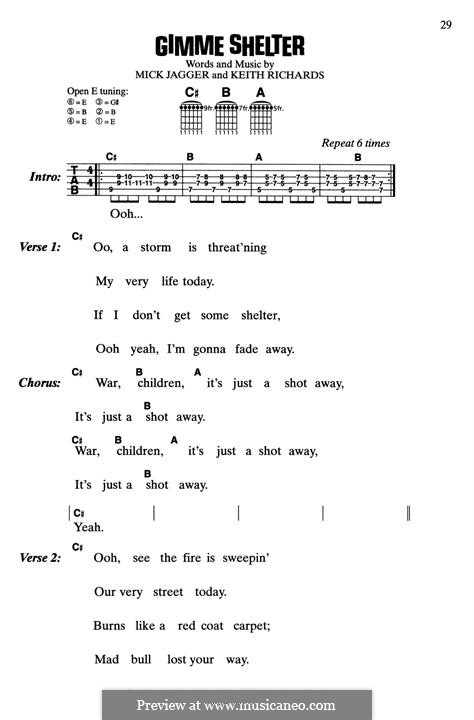 Gimme Shelter (The Rolling Stones): Letras e Acordes by Keith Richards, Mick Jagger