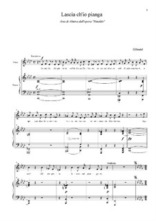Lascia Ch'io Pianga (Vocal score): Para vocais e piano by Georg Friedrich Händel