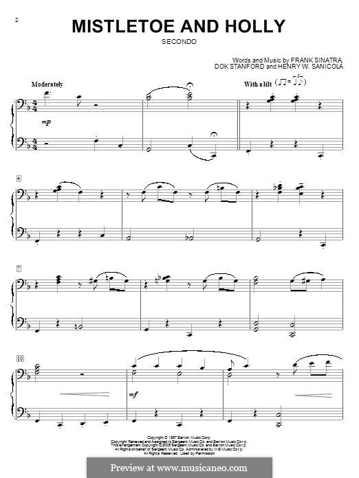 Piano version: For four hands by Dok Stanford, Henry W. Sanicola