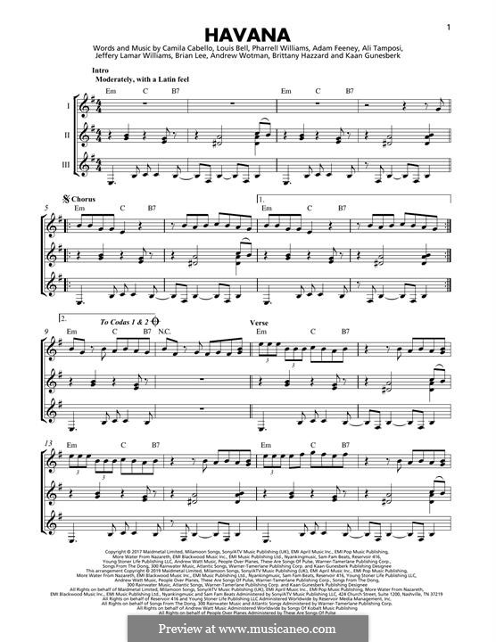 Havana (feat. Young Thug): Para guitarra com guia by Brian Lee, Pharrell Williams, Alexandra Tamposi, Camila Cabello, Frank Dukes, Young Thug